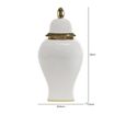 Ginger Jar - White Ceramic - Large