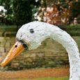 Swan Statue - White Metal - Resin