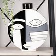 Ginger Jar - White and Black Face - Abstract - Ceramic