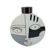 Ginger Jar - White and Black Face - Abstract - Ceramic