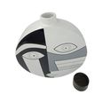 Ginger Jar - White and Black Face - Abstract - Ceramic