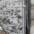 Wide Map Wall Mirror - Metal