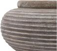 Worcester Brown Ceramic Round Ribbed Planter