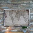 World Map Frame - Set of 2 - Wood