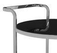 Ackley Drinks Trolley - Black Glass with Chrome - Italian