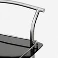 Adam Bar Trolley - Black Glass - 2 Tier