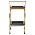Cardoba Bar Trolley - Black Faux Shagreen
