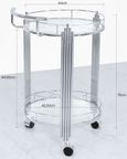 Cohen Drinks Trolley - Glass and Chrome