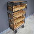 Shelves - Fir Wood and Metal - on Wheels