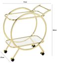 Harry Drink Trolley - Glass and Gold