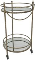 Cleo Bar Trolley - Grey and Gold