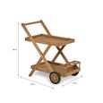 Radley Outdoor Bistro Cart Antique Wash Teak Wood