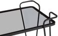 Trento Cart Table - Glass with Black Metal Base