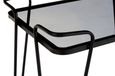 Trento Cart Table - Glass with Black Metal Base