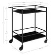 Vita Bar Trolley - Black Melamine