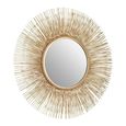 Templar Wall Mirror - Round - Gold Sunburst