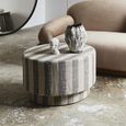 Ladoga Natural Fabric Pouf - 68cm