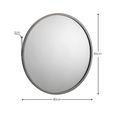 Octave Wall Mirror - Round - Pewter