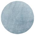 Cloudy Round Rug - High Pile Shaggy - CDG2305 - Blue - Sizes Available