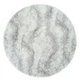 Cloudy Round Rug - High Pile Shaggy - CDG2306 - Grey - Sizes Available