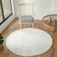 Cloudy Round Rug - High Pile Shaggy - CDG2319 - Beige - Sizes Available