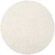 Moda Round Rug - Shaggy Solid Color Plush Pile - Cream - Sizes Available