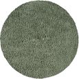 Moda Round Rug - Shaggy Solid Color Plush Pile - Green - Sizes Available