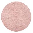 Moda Round Rug - Shaggy Solid Color Plush Pile - Pink - Sizes Available
