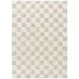 Urban Rug - Shaggy Modern Plush Pile - Beige Checkered - Sizes Available