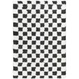 Urban Rug - Shaggy Modern Plush Pile - Black & White Checkered - Sizes Available