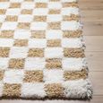 Urban Rug - Modern Shaggy - USG2346 - Cream Checkered - Sizes Available
