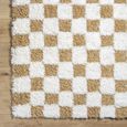 Urban Rug - Modern Shaggy - USG2346 - Cream Checkered - Sizes Available