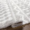 Urban Rug - Shaggy Geometric Plush Pile - Light Grey - Sizes Available