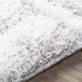 Urban Rug - Shaggy Geometric Plush Pile - Light Grey - Sizes Available