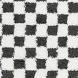 Urban Rug - Shaggy Modern Plush Pile - Black & White Checkered - Sizes Available