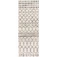 Pisa Runner - Geometric Berber - Black & Grey - 80cm x 220cm