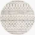 Pisa Round Rug - Ethnic Berber - Black & Grey - 160cm x 160cm