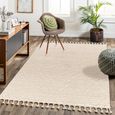 Nora Rug - Geometric High Pile Berber - Beige - Sizes Available