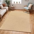 Kimi Rug - Solid & Border Boho Jute - BOKM2301 - Brown - Sizes Available