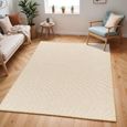 Kimi Rug - Solid & Border Boho Jute - BOKM2302 - Brown - Sizes Available