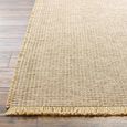 Kimi Runner - Solid & Border Boho Jute - BOKM2303 - Brown - 80cm x 220cm