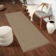 Mystery Runner - Machine Washable Boho Jute - MYS2300 - Tan - 79cm x 220cm