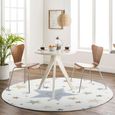 Lillian Round Kids Rug - Machine Washable - LLL2343 - Beige - 160cm x 160cm