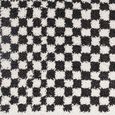 Birmingham Rug - Modern Shaggy Checkered - Ivory & Black - Sizes Available