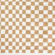 Birmingham Rug - Modern Shaggy Checkered - BMM2323 - Ivory & Tan - Sizes Available