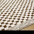 Freud Rug - Checkered - Ivory & Brown - Sizes Available