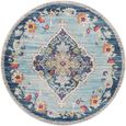 Floransa Round Rug - Oriental - FSA2300 - Light Blue - Sizes Available