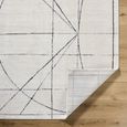 Architect Galey Alix Rug - Modern Scandi High Pile - GAAR2304 - Ivory & Black - Sizes Available