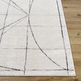 Architect Galey Alix Rug - Modern Scandi High Pile - GAAR2304 - Ivory & Black - Sizes Available