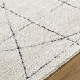 Architect Galey Alix Rug - Modern Scandi High Pile - GAAR2304 - Ivory & Black - Sizes Available